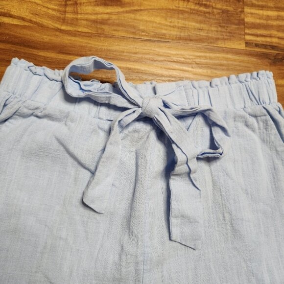 Shein Baby Blue Linen Shorts Size Small - Picture 6 of 7